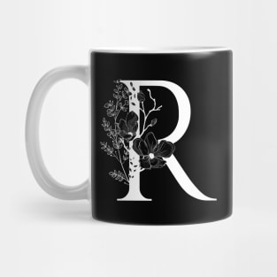 Letter R Monogram - Floral Initial Mug